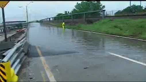 Heavy rains prompt street flooding problems across area