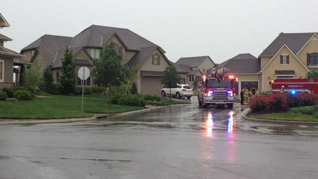 Lightning strikes home in south Overland Park