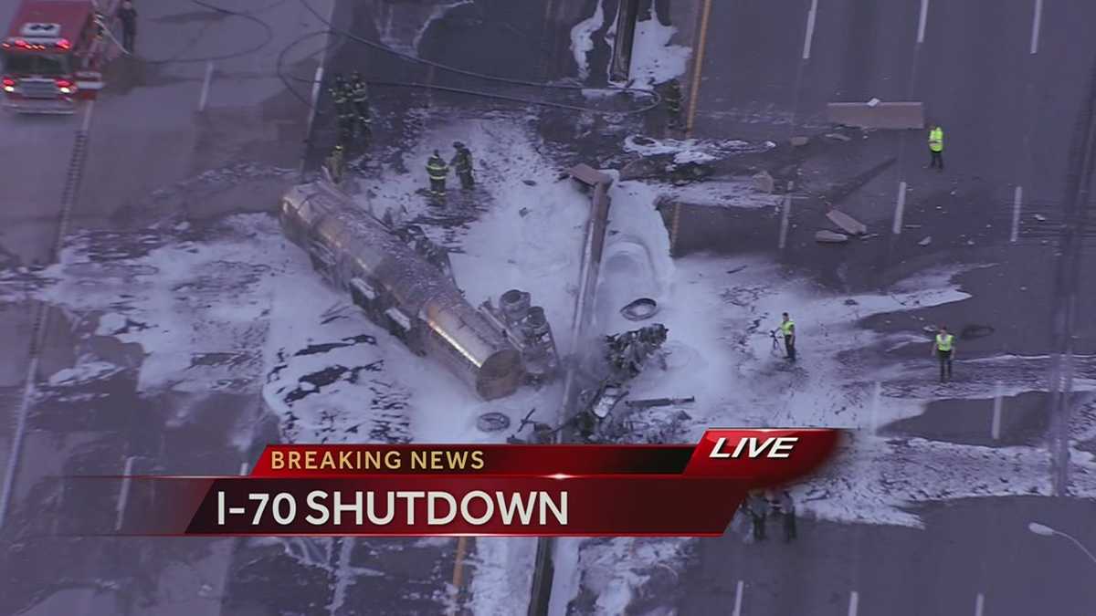 Images: Tanker truck explodes on I-70