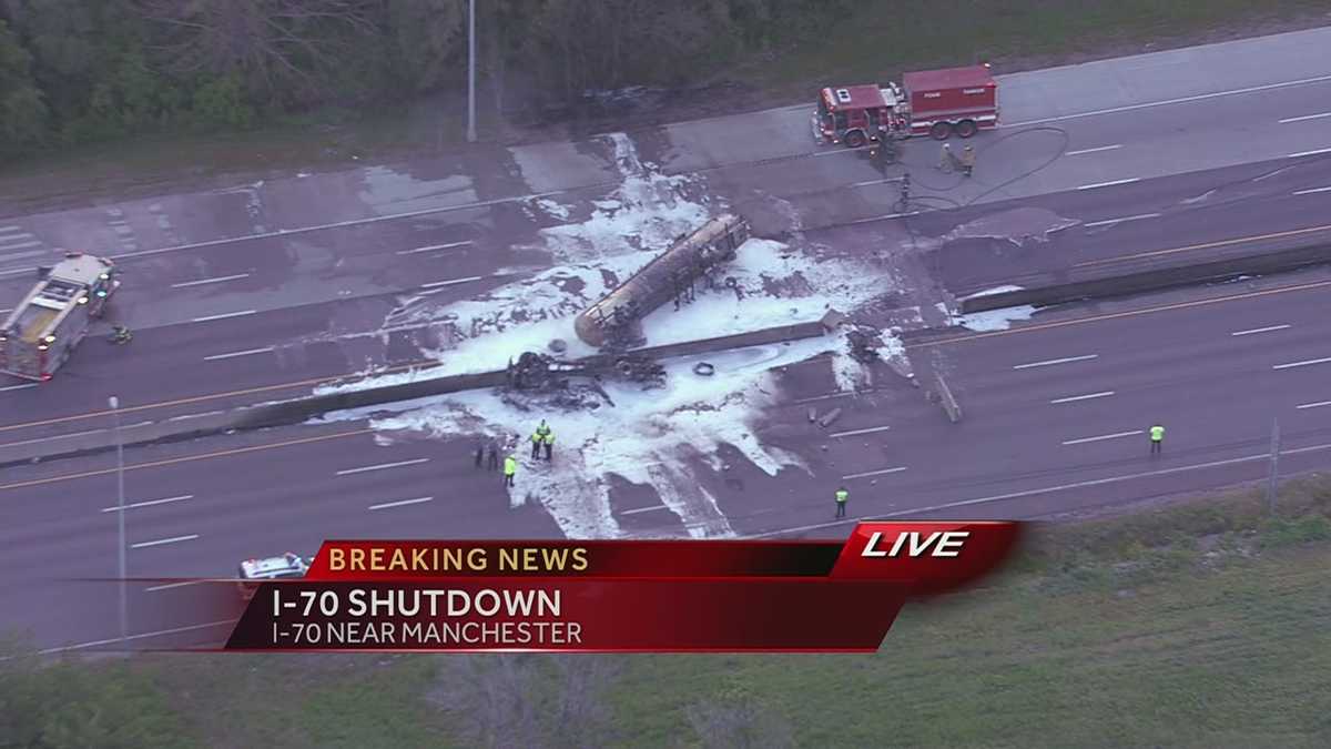 Images Tanker truck explodes on I70