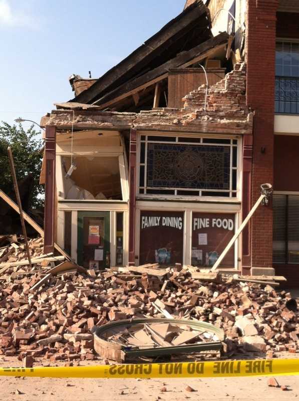 Images: Building collapses on Lexington's Main Street