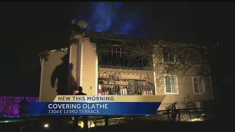 An apartment building fire in Olathe has displaced four families.