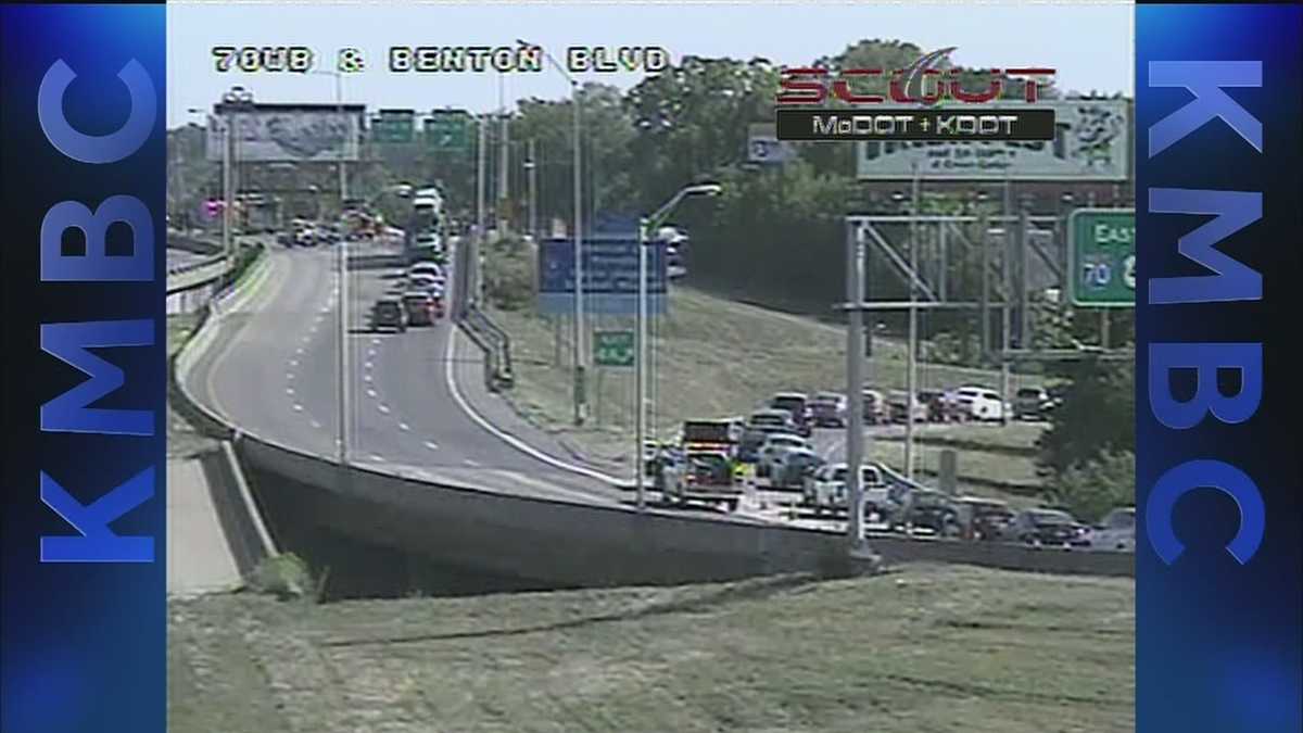 EB I70 reopens after crash near Benton Curve in KC