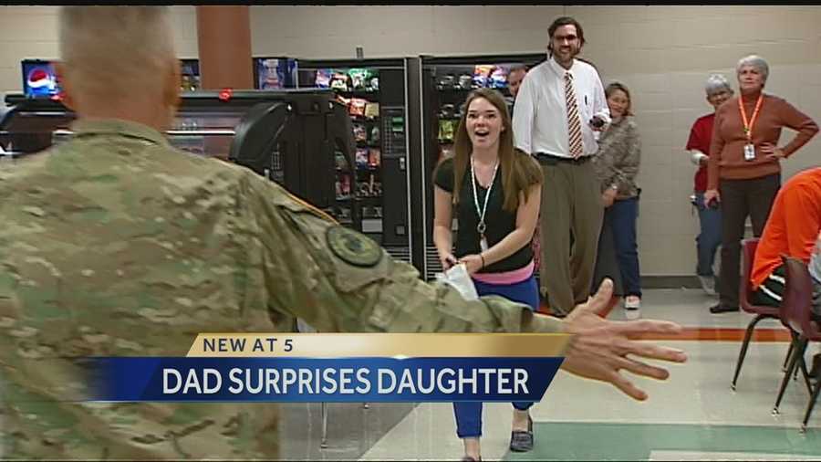 Returning Soldier Surprises Daughter At Platte County High School 1507