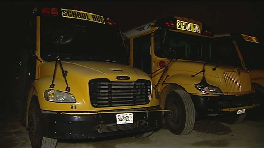 Temperatures will take a big tumble in time for students to wait at bus stops early Thursday, but school transportation companies are making plans to make sure the buses are ready on time.