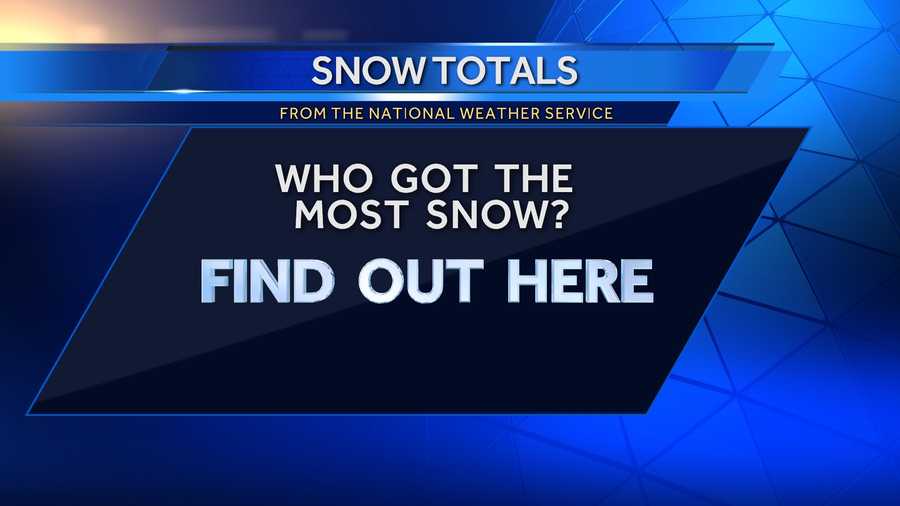 Who got the most snow from our latest winter storm? Click through the slideshow to see the top 10 cities.
