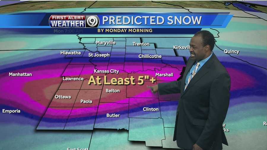 KMBC's Bryan Busby said we could see between 5 to 8 inches of snow in the Kansas City metro once this storm moves through. Watch his forecast now.