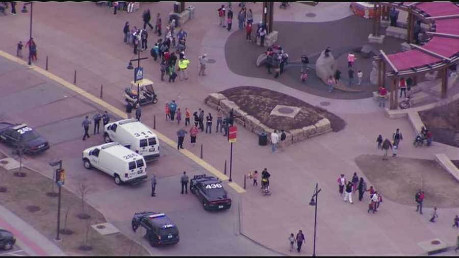 Images from NewsChopper 9 flying over the Kansas City Zoo, where police responded after shots were fired in the zoo's parking lot.
