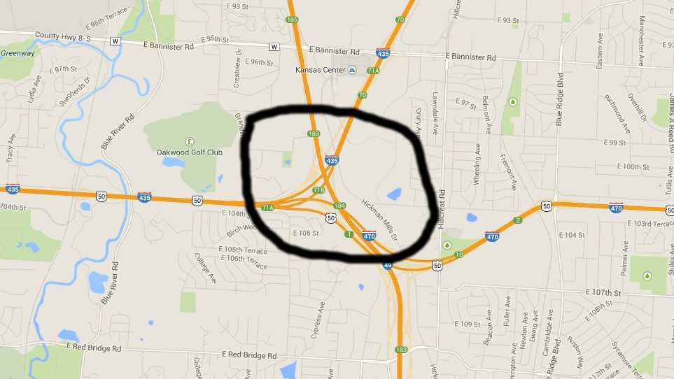 Maps Locations of random highway shootings