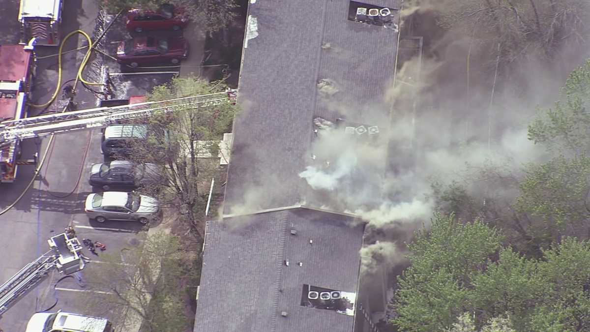 2 alarm fire damages apartment building in Overland Park