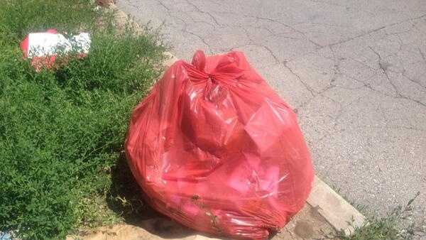 Red Garbage Bag, Dustbin Bag, Trash Bag