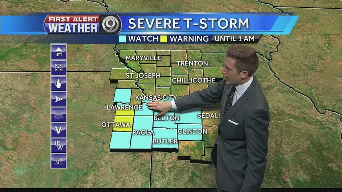Severe thunderstorm watch issued for KC metro until 1 a.m.