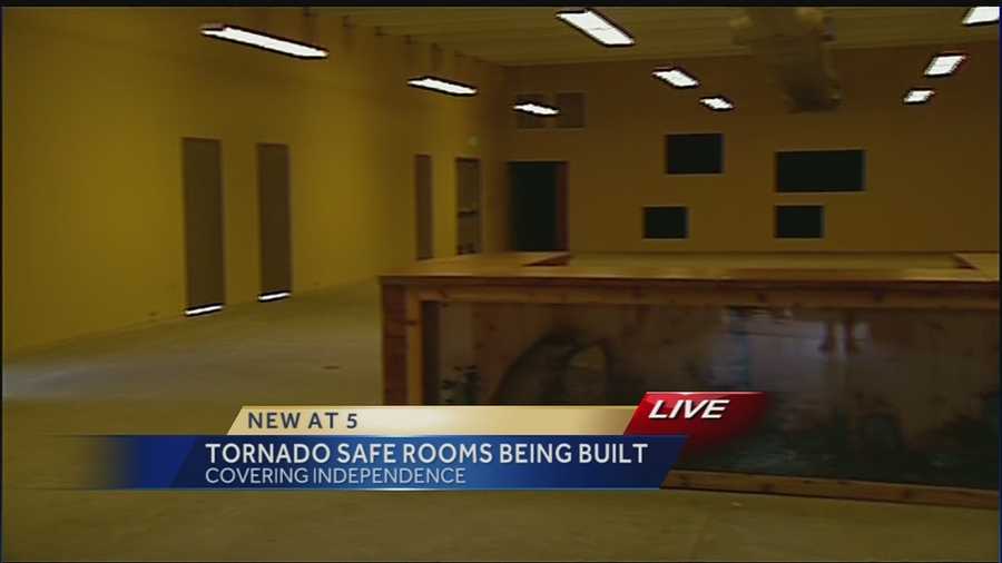 Independence is working to build two safe rooms that can offer protection to 800 people in case of an EF5 tornado.