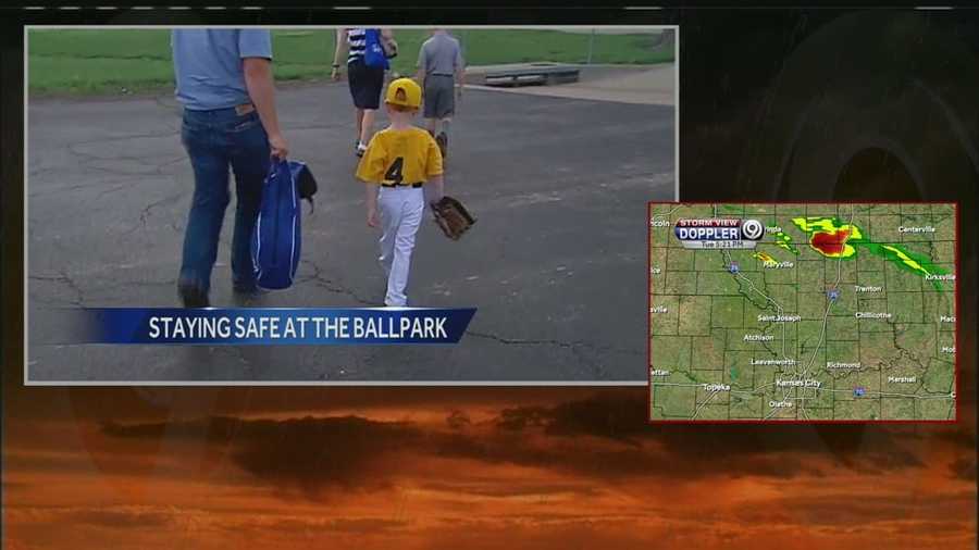 Despite concerns that severe storms could develop across the Midwest on Tuesday evening, many people are trying to get in games at baseball diamonds.