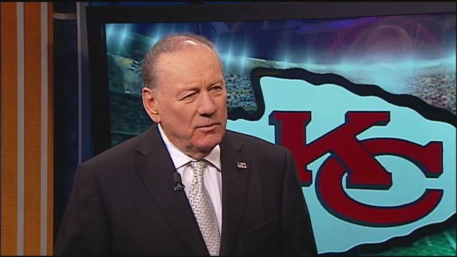 Hall of Fame quarterback and longtime KMBC staple Len Dawson reacts to news that a bridge leading to the Harry S. Truman Sports Complex will be formally re-named for him early Friday.