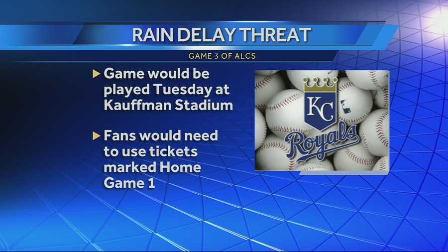 Officials with Major League Baseball are keeping a close eye on the radar today as time for game 3 in the ALCS approaches. If the game is rained out, there is a back-up plan in place for ticket holders.