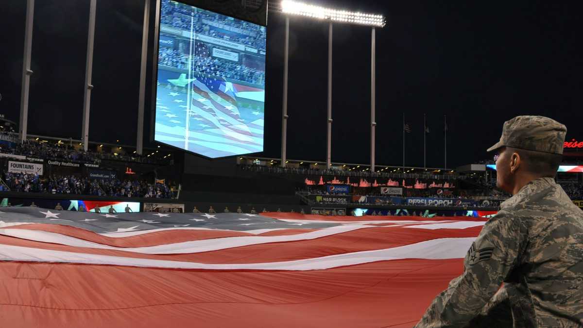 Images ALCS Game 3 flag detail