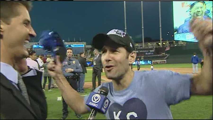 Actor and super Royals fan Paul Rudd said the whole town was savoring the win that sent the Royals to the World Series and joked that he planned to celebrate with a party at his mom's place.