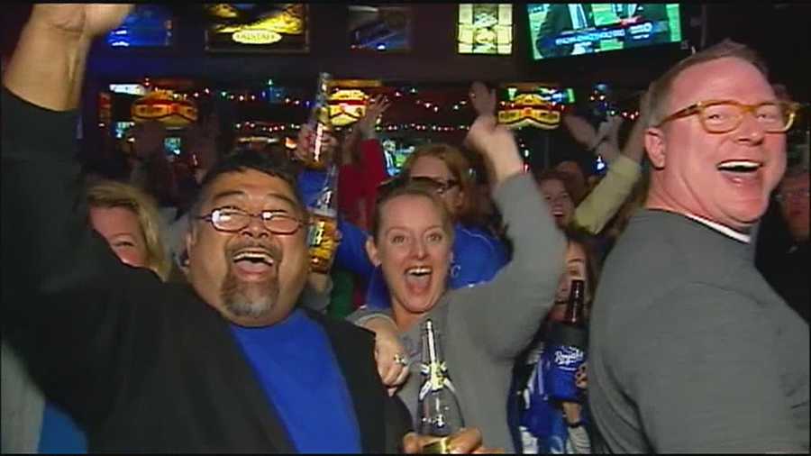 Royals fans packed into watering holes in Waldo and other parts of the Kansas City metropolitan area to celebrate the Royals victory in the ALCS.
