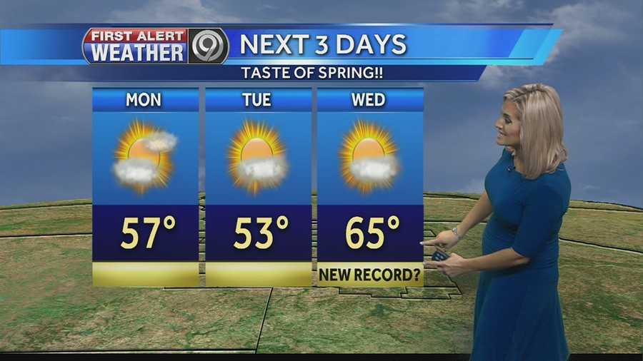 KMBC's Erin Little says temperatures will reach into the 60s by midweek.