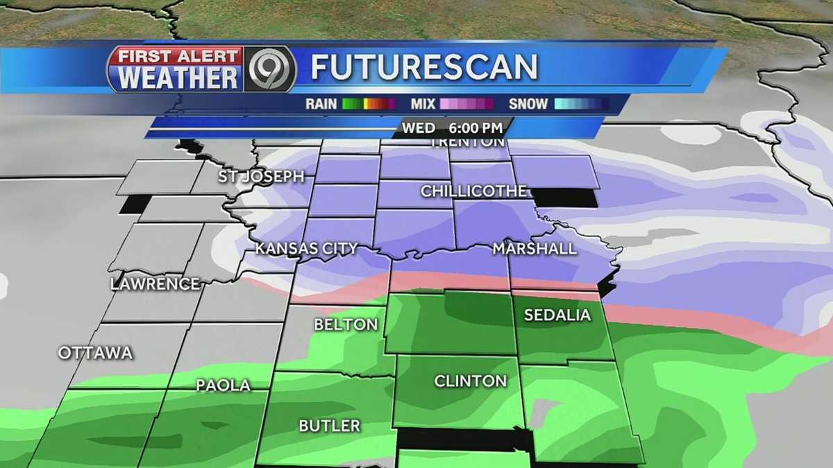 Hour-by-hour snowfall forecast for later this week