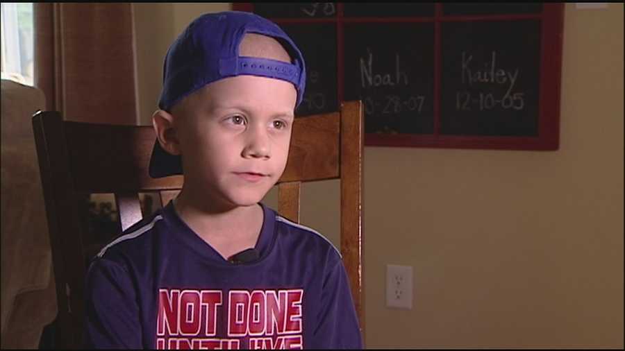 A 7-year-old cancer patient who captured the hearts of Kansas City through his bandage drive last summer and again during the World Series last fall has finished his treatment and learned he is cancer-free.