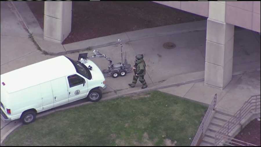 For the third time in three weeks, a bomb squad has been called to investigate a suspicious package in downtown Kansas City, Kansas.