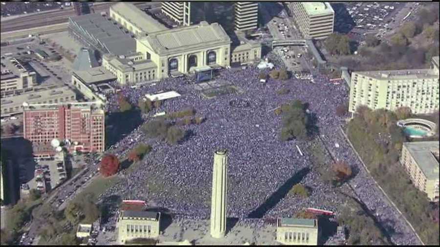 Kansas City police say there were only a handful of arrests during Tuesday's massive Royals parade and rally.