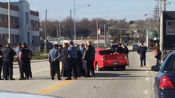 Images: Police chase ends with crash in KCK