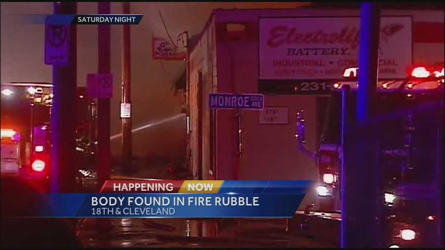 Fire investigators confirm that a body was found at the scene of a fire that caused extensive damage to a Kansas City restaurant and nearby businesses.
