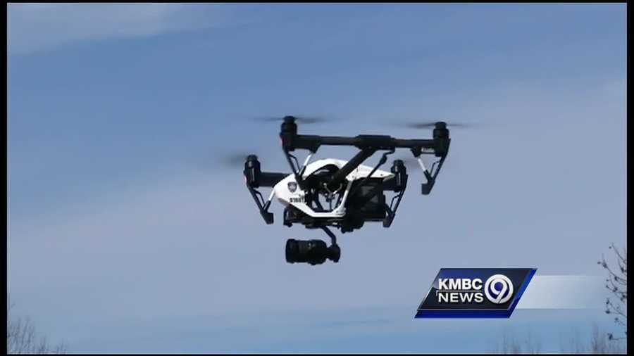 Shawnee police say the search for an armed assault suspect Monday marked the first time the department has ever used an aerial drone to look for anyone.