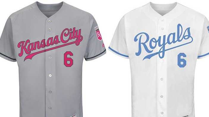 Kansas City Royals Baseball Jersey MLB Hello Kitty Custom Name & Number