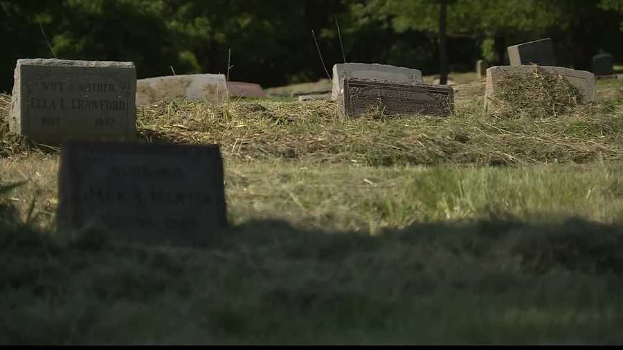 A Kansas City-area cemetery that had been overgrown with weeds and grass last week is in better condition now.