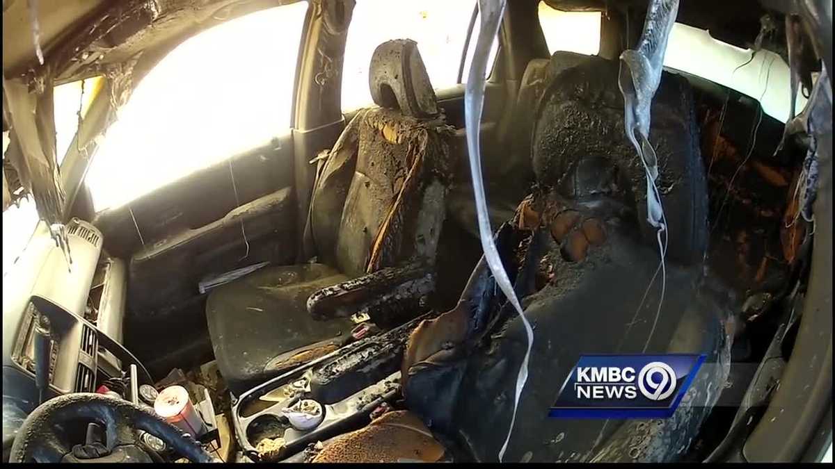 Man charged after leaving children in hot car that catches fire