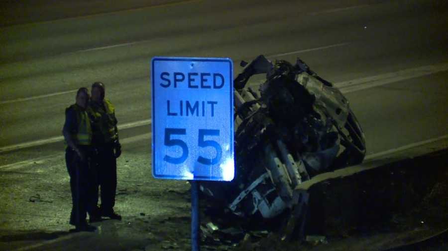 Driver dies in fiery crash on Highway 71 near 55th Street