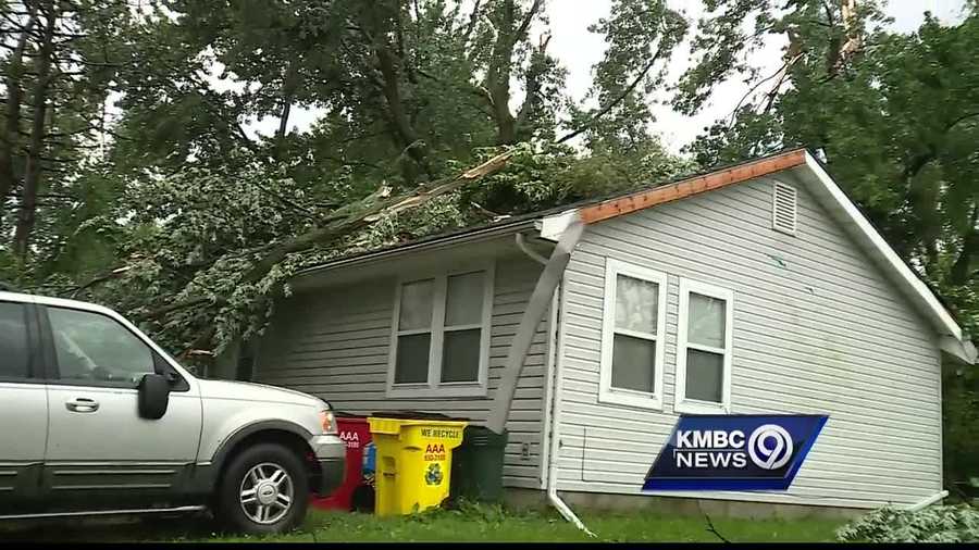 A microburst is suspected of causing damage to trees, fences and homes in Oak Grove early Thursday