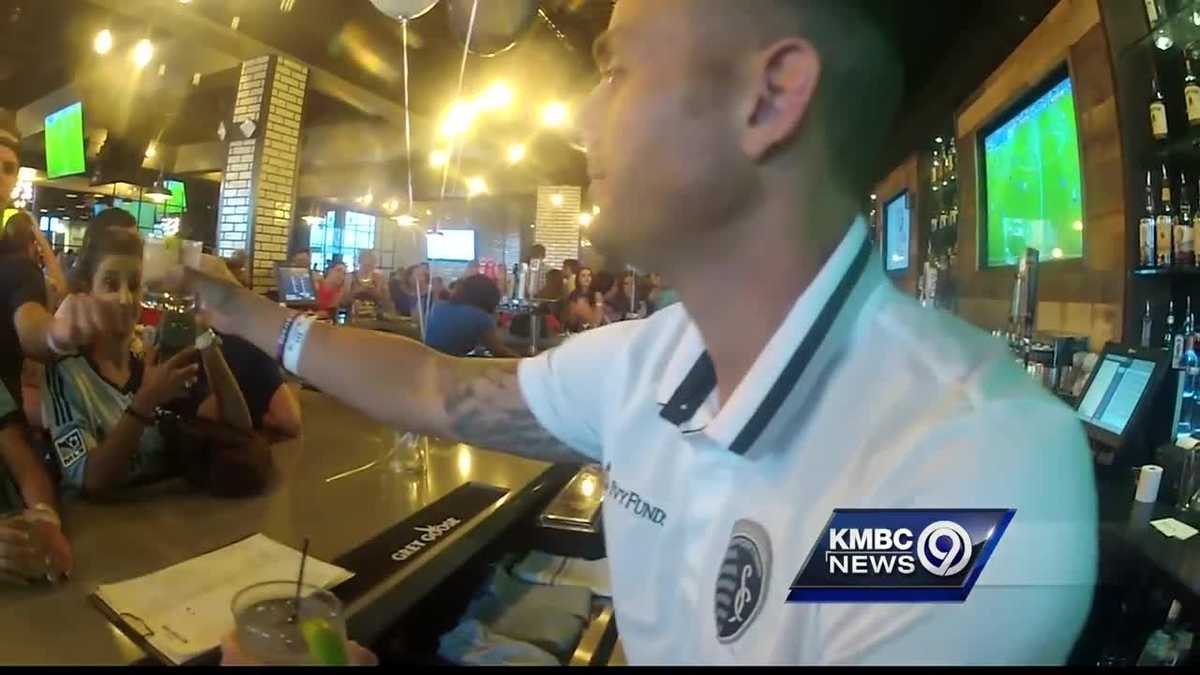 Sporting KC players tend bar at annual fundraiser