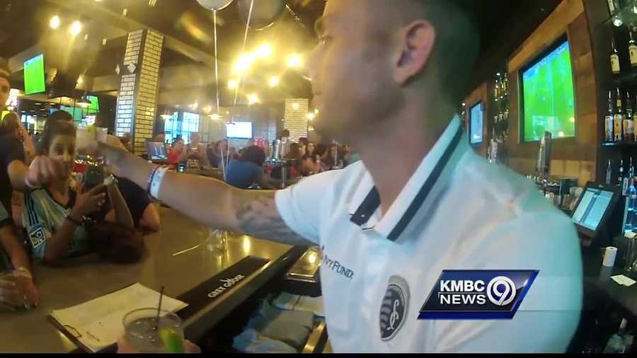 Sporting Kansas City celebrated last weekend’s big win with a celebration at the Power & Light District Thursday night, but not the way you might think.