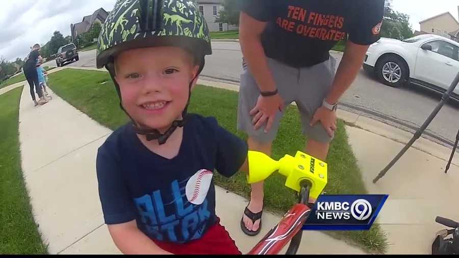 A Shawnee man who spent weeks looking for a special device to help teach his son how to ride a bike decided to have one custom-made.