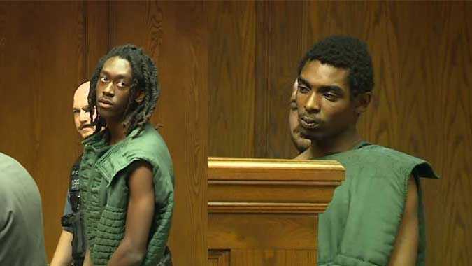Jamaal Lewis, pictured left, and DaQon Sipple, pictured right, appeared Friday in Wyandotte County Court.