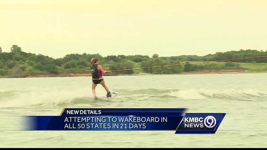 A teenager trying to set a world record visits the Kansas City area Monday.