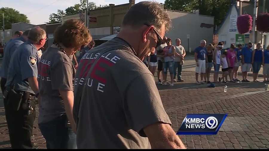 The people of Wellsville, Kansas, took time out Thursday to thank the first responders who serve their small community.