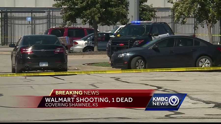 One person was killed and two people were injured in an assault and shooting outside a Shawnee Walmart store Sunday afternoon.