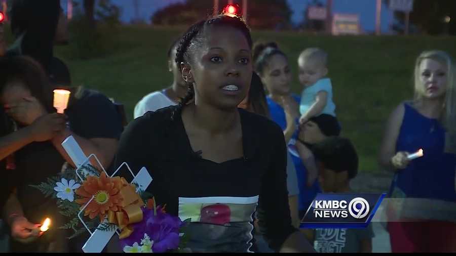 There were tense moments Wednesday evening at a vigil to remember a man killed in what police said was the commission of a crime.