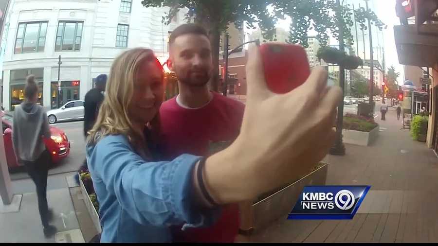 People who like taking selfies had a picture-perfect night in downtown Kansas City.