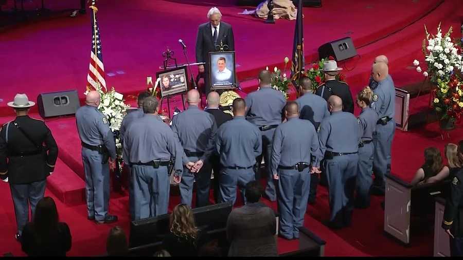 Fallen Johnson County Master Deputy Brandon Collins was honored Thursday by family and friends at a funeral service.