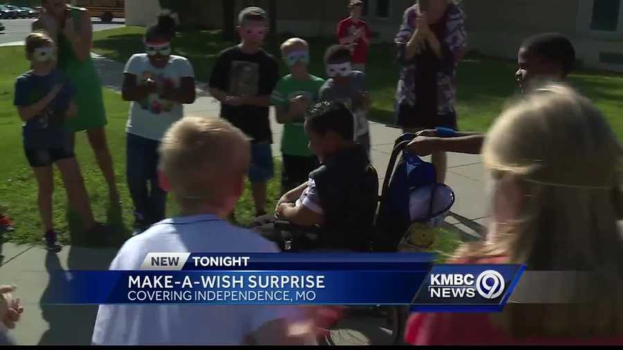 A Blackburn Elementary School third-grader got a special surprise Monday.