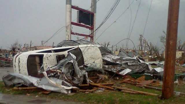 Joplin. Missouri suffered heavy damage in a tornado.