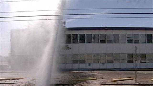 School cleans up after water main break