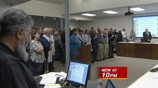 The crowd at a recent Corrales Village Council meeting was upset after the pledge of allegiance was said in Spanish.
